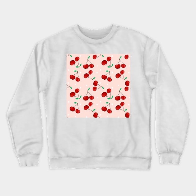 Cherry Love Crewneck Sweatshirt by MKnowltonArt